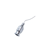 Precision Gimbel Lasik Fountain Cannula 25 Gauge Left Angled And Vaulted Smooth Bullet Shaped Tip With Single Center Port, And Excluding Hub An Overall Length Of 1/2" (13mm)  